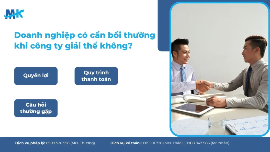 Doanh nghiệp có cần bồi thường khi công ty giải thể không?