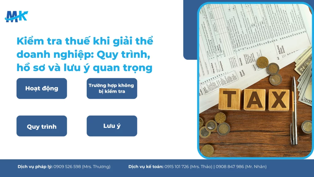 Kiểm tra thuế khi giải thể doanh nghiệp: Quy trình, hồ sơ và lưu ý quan trọng