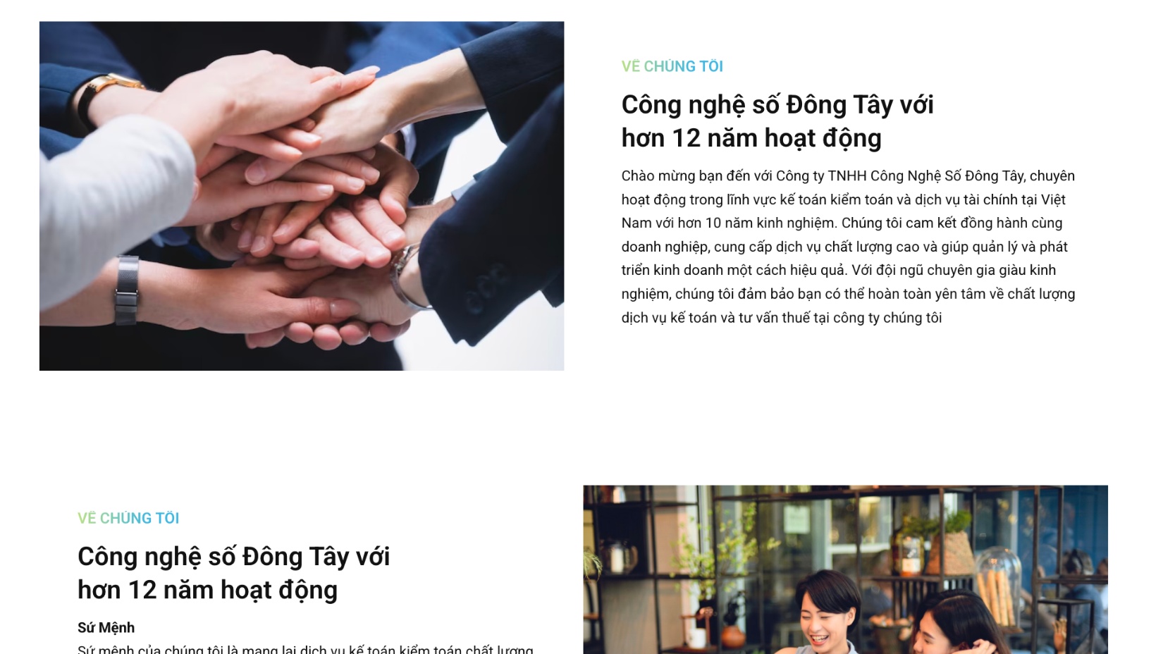 Đông Tây là công ty trẻ với đội ngũ nhân viên năng động, nhiều người có hơn 10 năm kinh nghiệm