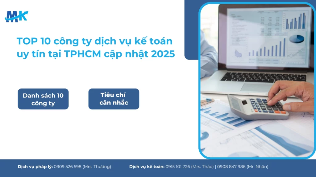 TOP 10 công ty dịch vụ kế toán uy tín tại TPHCM cập nhật 2025