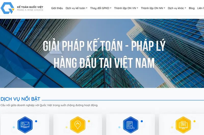 Kế toán Quốc Việt cung cấp giải pháp kế toán và pháp lý cho doanh nghiệp.