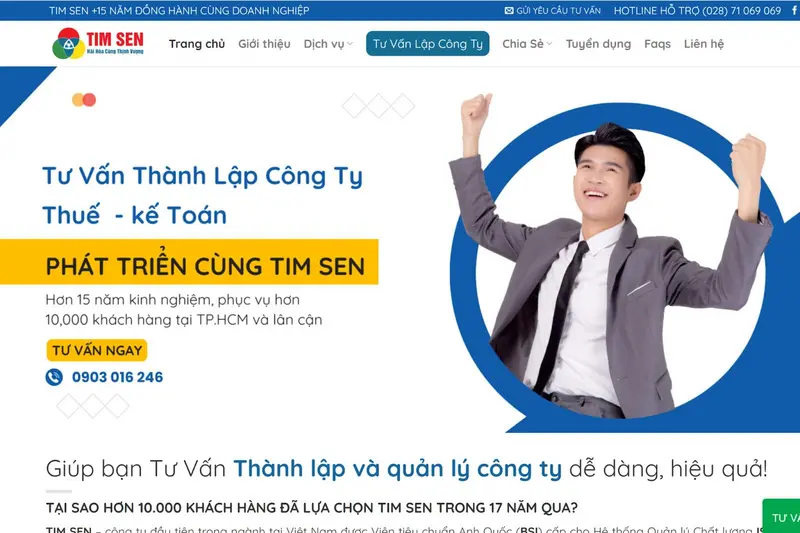 Kế toán Tim Sen là đơn vị tư vấn thuế, kế toán và thành lập công ty.