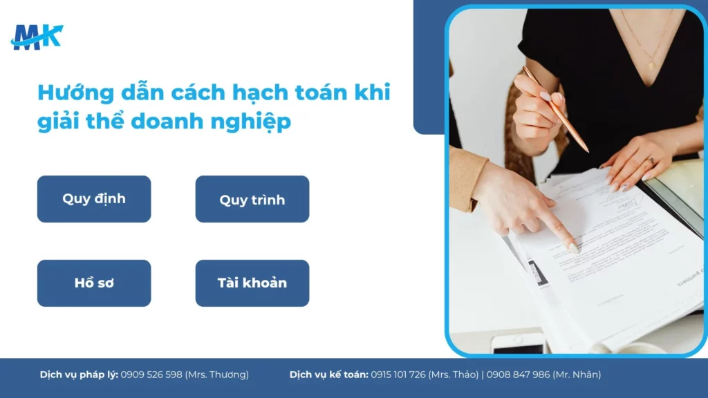 Hướng dẫn cách hạch toán khi giải thể doanh nghiệp