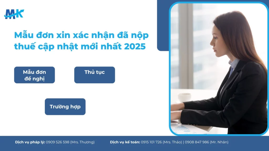 Mẫu đơn xin xác nhận đã nộp thuế cập nhật mới nhất 2025