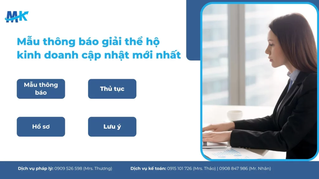 Mẫu thông báo giải thể hộ kinh doanh cập nhật mới nhất