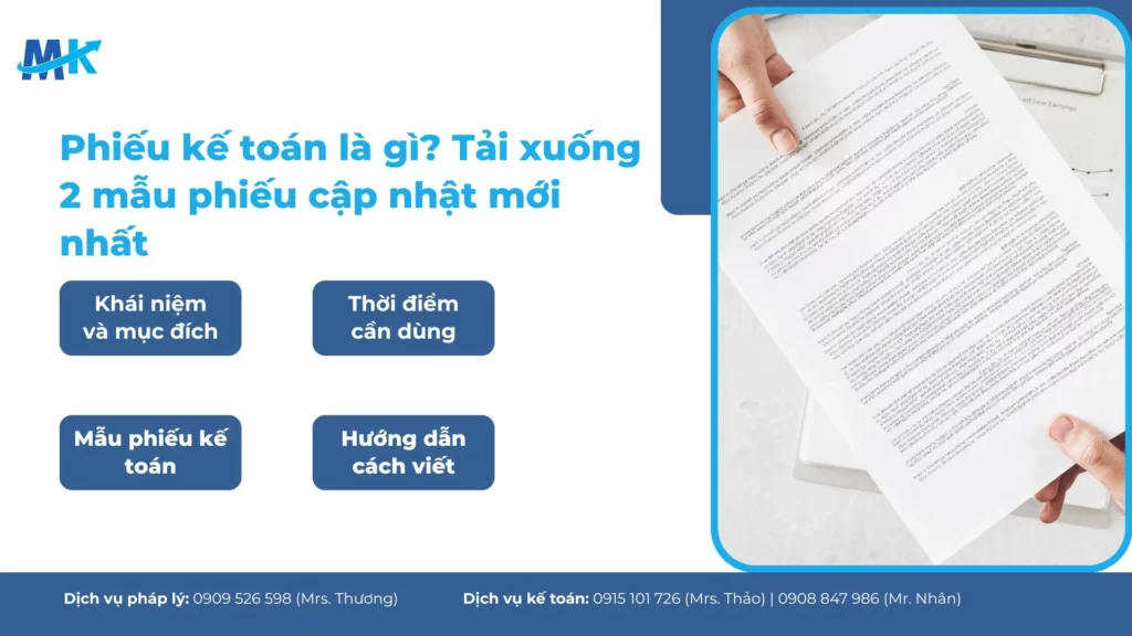 Phiếu kế toán là gì? Tải xuống 2 mẫu phiếu cập nhật mới nhất