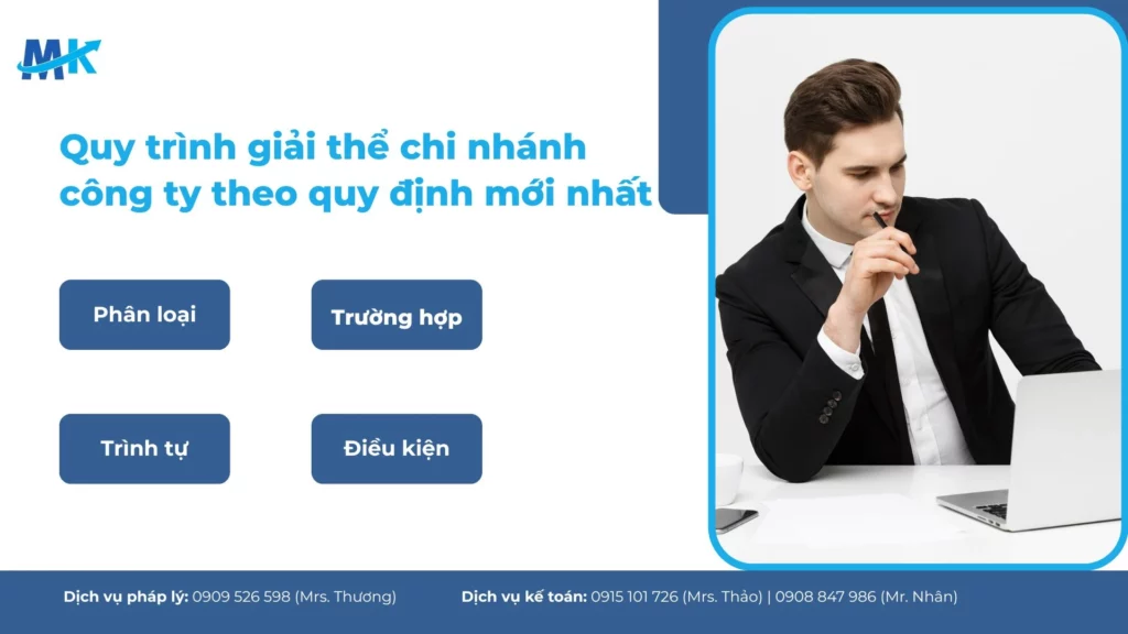 Hồ sơ, thủ tục và quy trình giải thể chi nhánh công ty theo quy định mới nhất