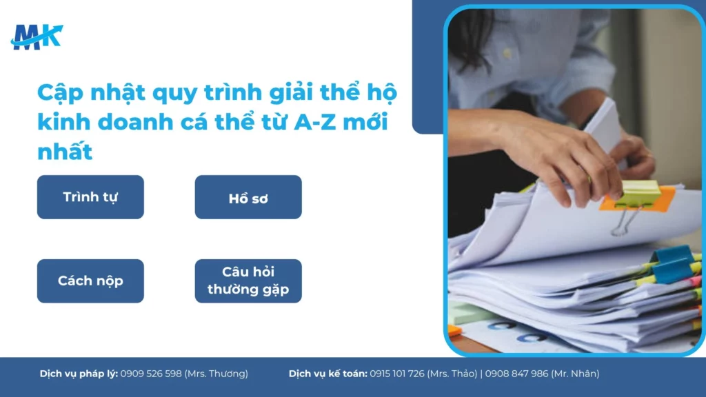Cập nhật hồ sơ, thủ tục và quy trình giải thể hộ kinh doanh cá thể từ A-Z
