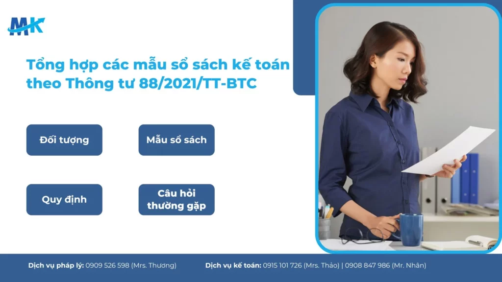 Tổng hợp các mẫu sổ sách kế toán theo Thông tư 88/2021/TT-BTC trên Excel
