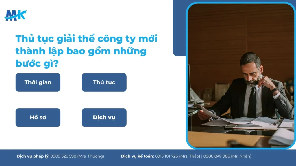 Hồ sơ, quy trình và thủ tục giải thể công ty mới thành lập chi tiết nhất
