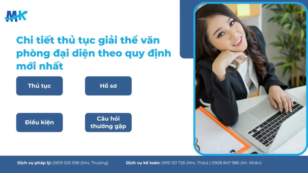 Chi tiết thủ tục giải thể văn phòng đại diện theo quy định mới nhất