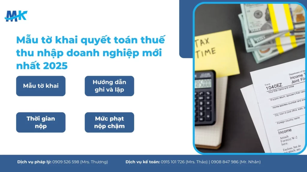 Mẫu tờ khai quyết toán thuế thu nhập doanh nghiệp mới nhất 2025