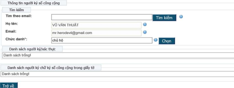 Bước 8: Điền thông tin người ký xác thực hồ sơ giải thể hộ kinh doanh theo quy định