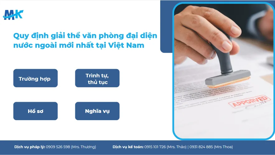 Quy định giải thể văn phòng đại diện nước ngoài mới nhất tại Việt Nam