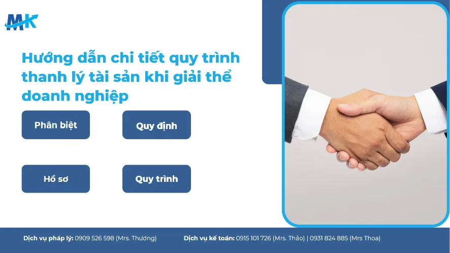 thanh lý tài sản khi giải thể doanh nghiệp 2026