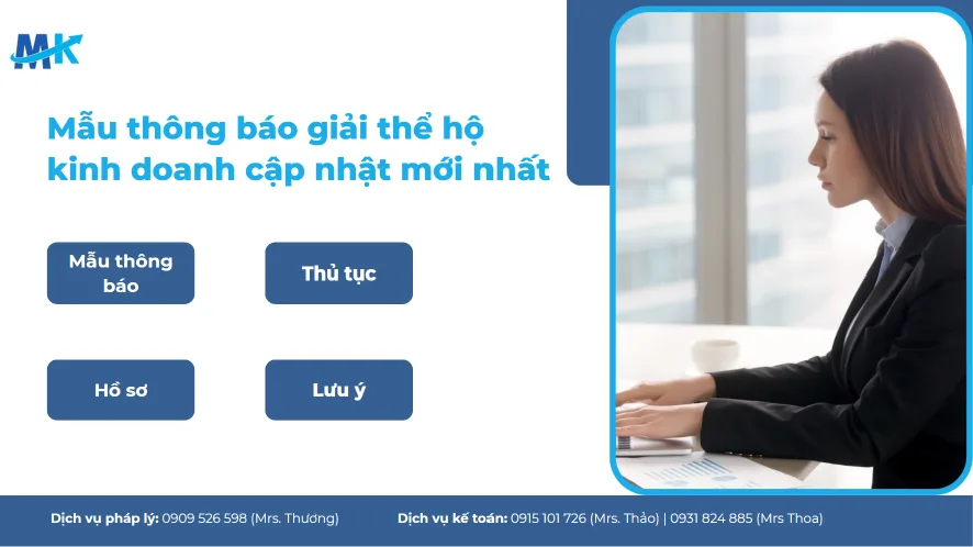 Mẫu thông báo giải thể hộ kinh doanh cập nhật mới nhất 2026