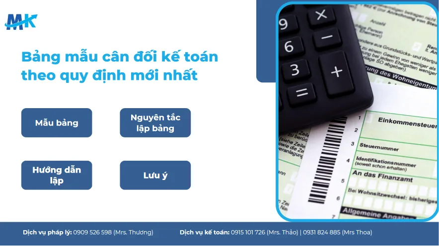 Cập nhật bảng mẫu cân đối kế toán theo quy định mới nhất 2026