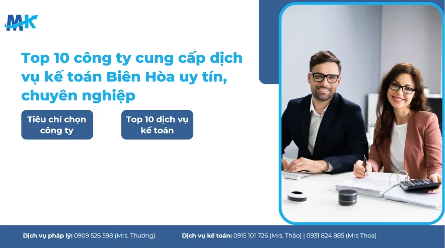 Top 10 công ty cung cấp dịch vụ kế toán Biên Hòa, Đồng Nai uy tín, chuyên nghiệp 2026