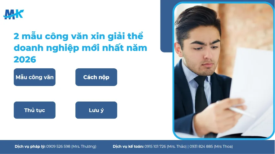 2 mẫu công văn xin giải thể doanh nghiệp mới nhất năm 2026
