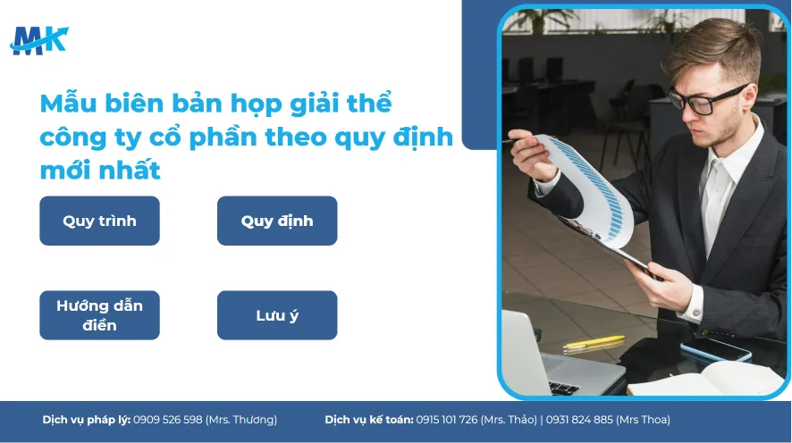 Mẫu biên bản họp giải thể công ty cổ phần theo quy định mới nhất 2026