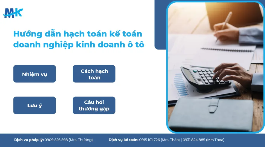 Hướng dẫn hạch toán kế toán doanh nghiệp kinh doanh ô tô chi tiết