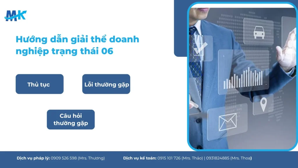6 bước giải thể doanh nghiệp trạng thái 06 từ cơ quan thuế quản lý trực tiếp đến cơ quan đăng ký kinh doanh