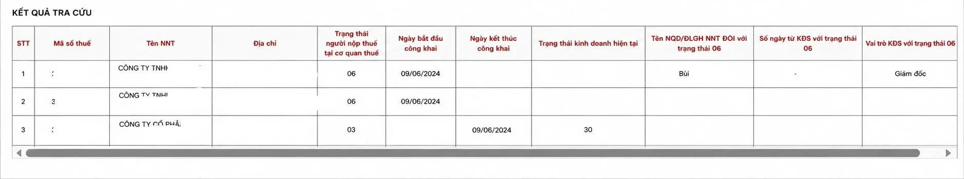 tra cứu th&ocirc;ng tin người nộp thuế trạng th&aacute;i 03, 05, 06 bước 4.2.1
