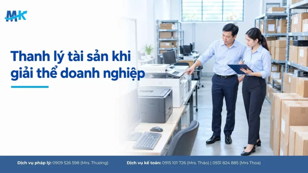 Kiểm kê máy móc trong kho để thanh lý tài sản khi giải thể doanh nghiệp